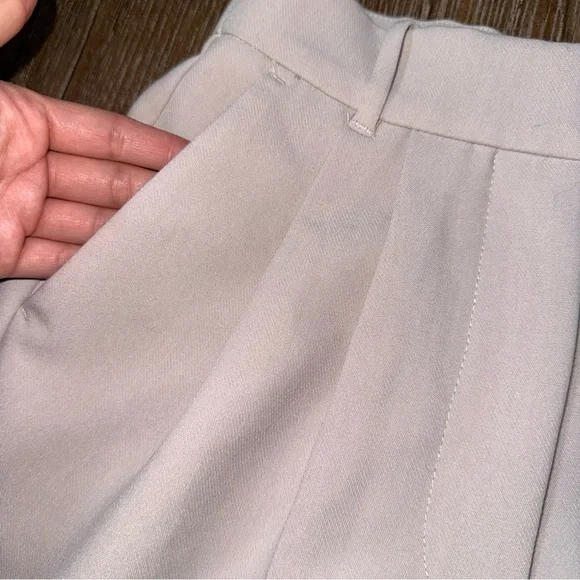 Abercrombie Sloane Tailored Pant 25 0 L Tall wide leg Trousers ivory old money - Picture 7 of 14